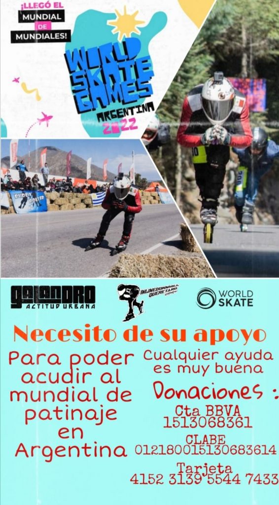 Eduardo Monrroy “Wacko” forma parte de un equipo queretano que busca competir en el mundial de patinaje en Argentina en Skate Downhill, sin embargo, la FEMEPAR ni la CONADE los apoya para cubrir sus gastos por lo que piden apoyo a los queretanos para acudir  